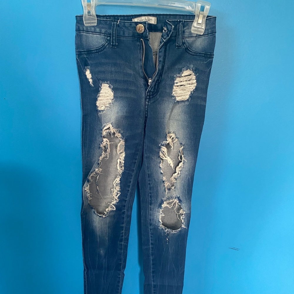Ripped skinny High waist jeans